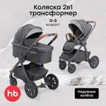 Коляска 2в1 Happy Baby MOMMER PRO серый