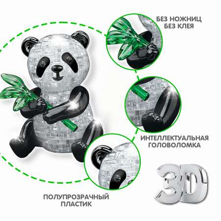 Пазл Bondibon кристаллический Панда 3D