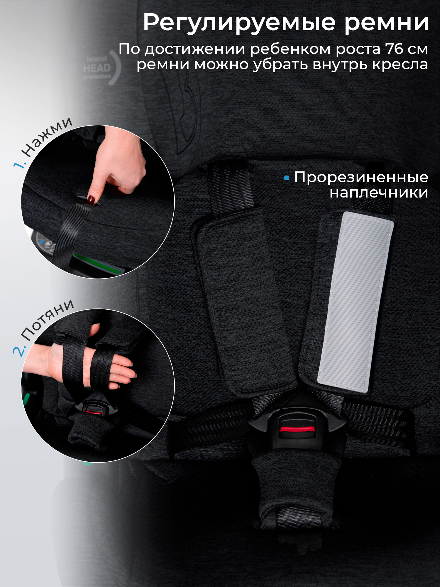 Автокресло Sweet Baby Voyager P12 Pro Black Isofix 0+/1/2/3 (0-36 кг) черный - фото 7