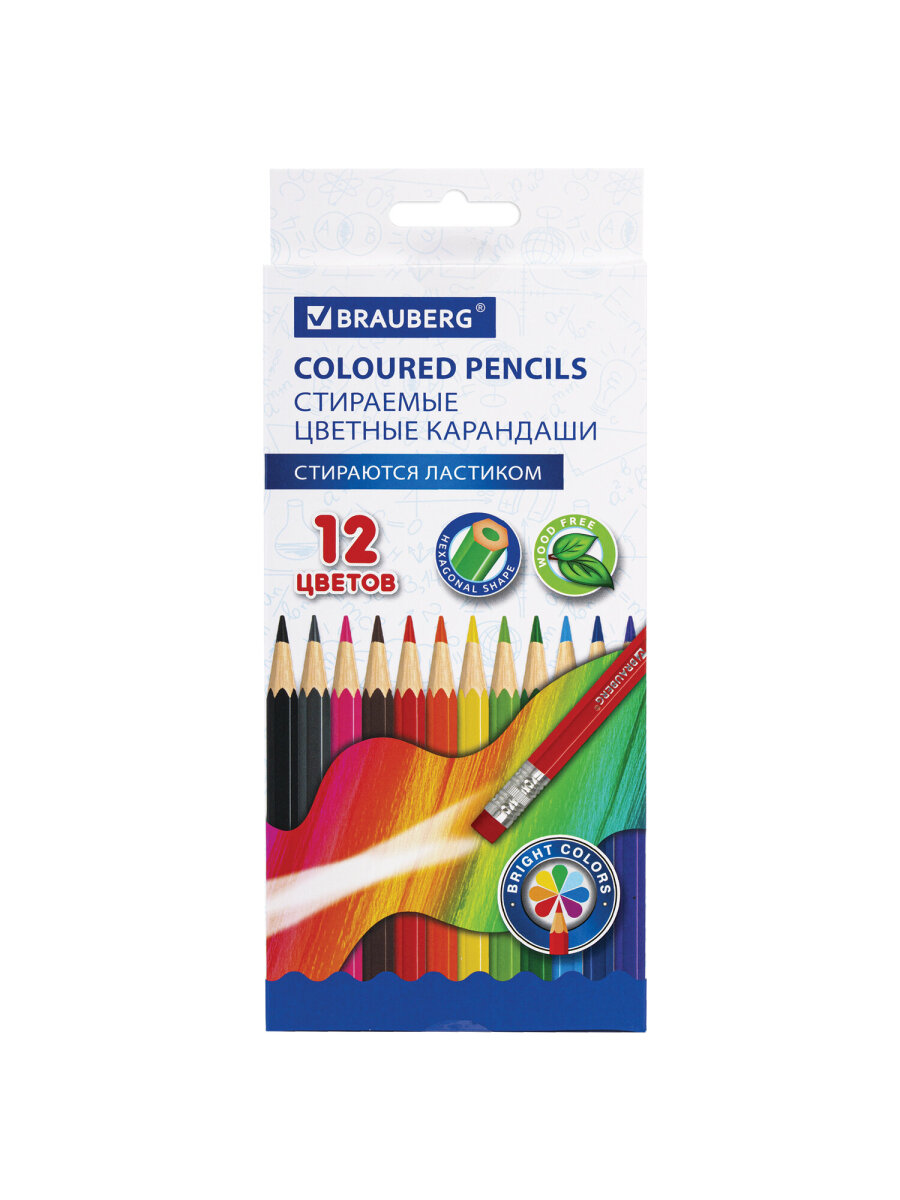 Карандаши цветные Brauberg 12 шт. - фото 2