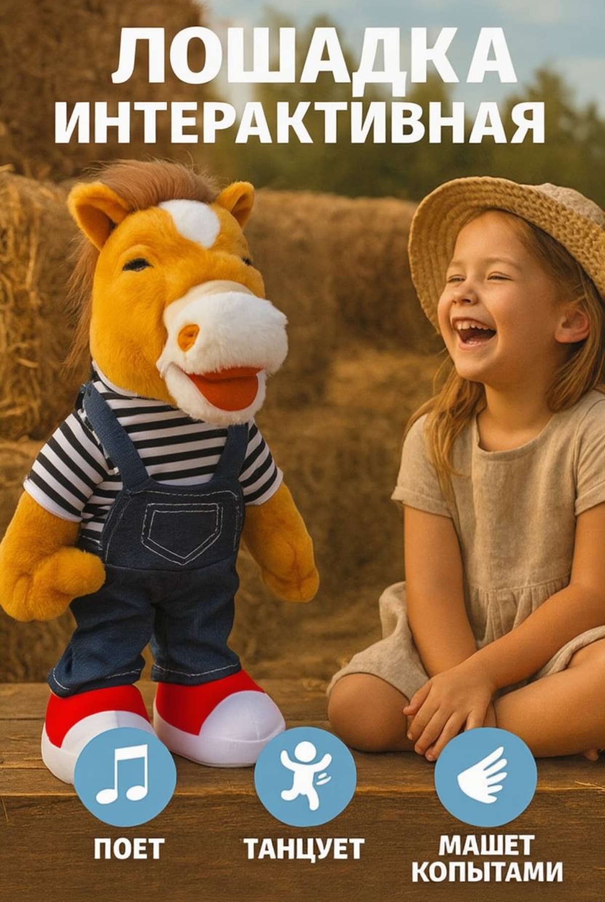 Мягкая игрушка BalaToys лошадка Музыкальная Мягкая Игрушка - фото 1