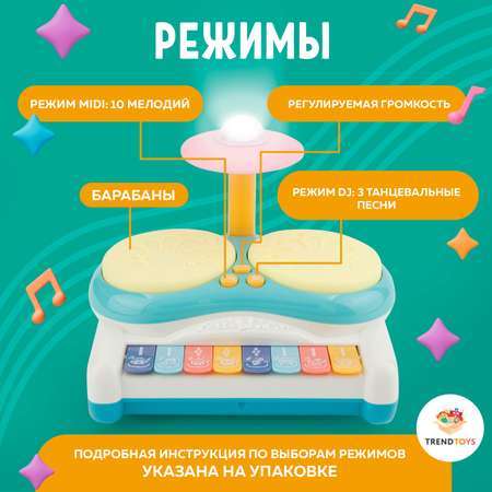 Игрушка музыкальная TrendToys барабаны, пианино