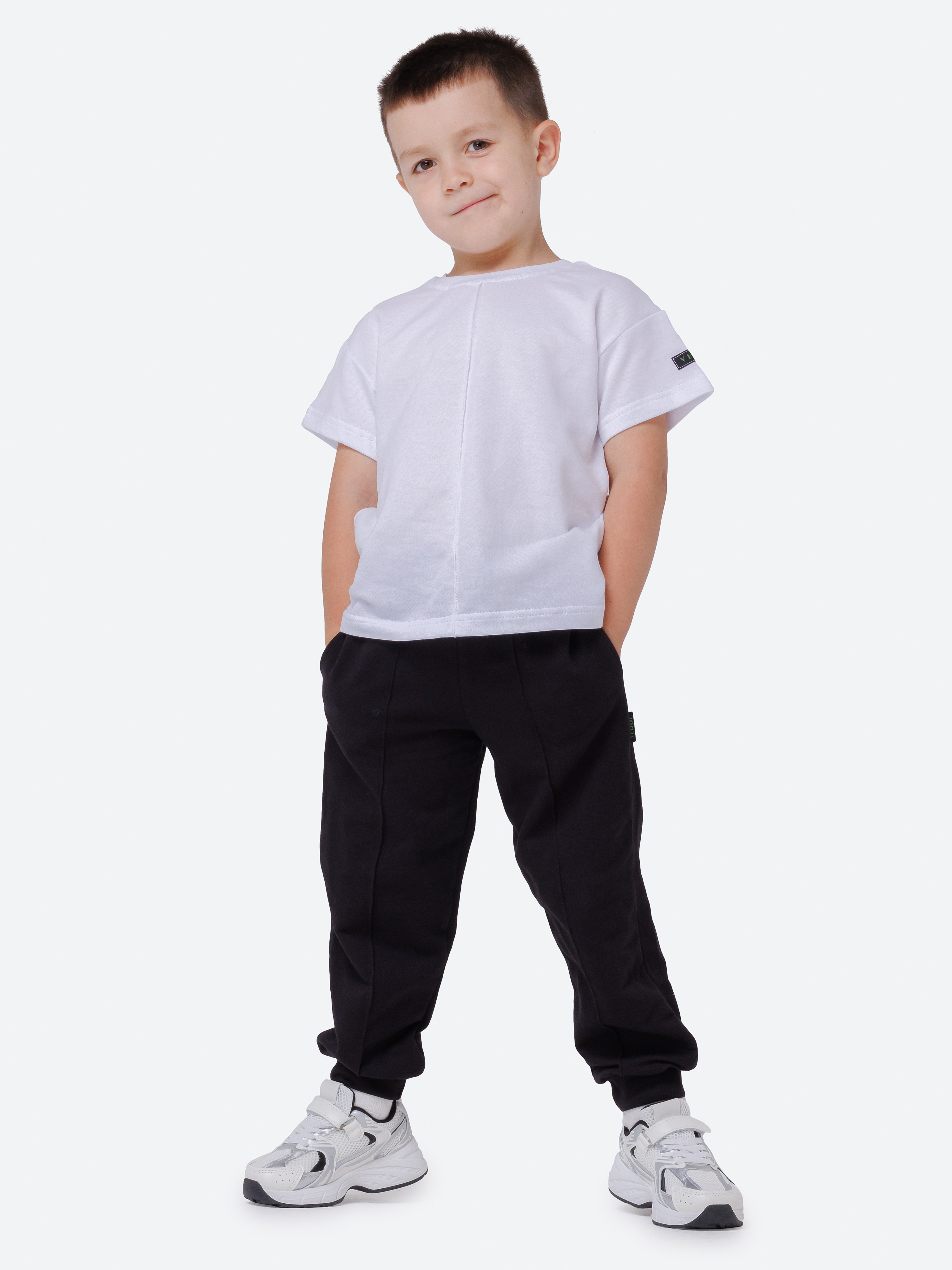 Спортивный костюм VEDDI 2080/6041фп-2024-белый/чёрный - фото 1