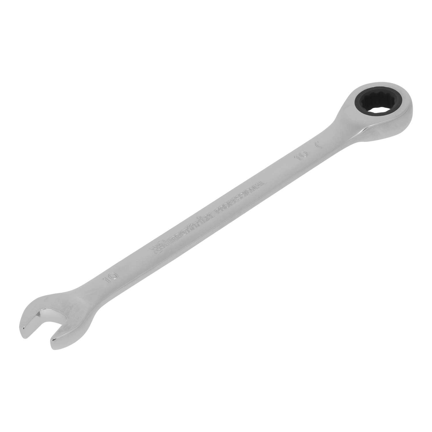 Ключ комбинированный трещоточный MATRIX 10мм CrV - фото 1