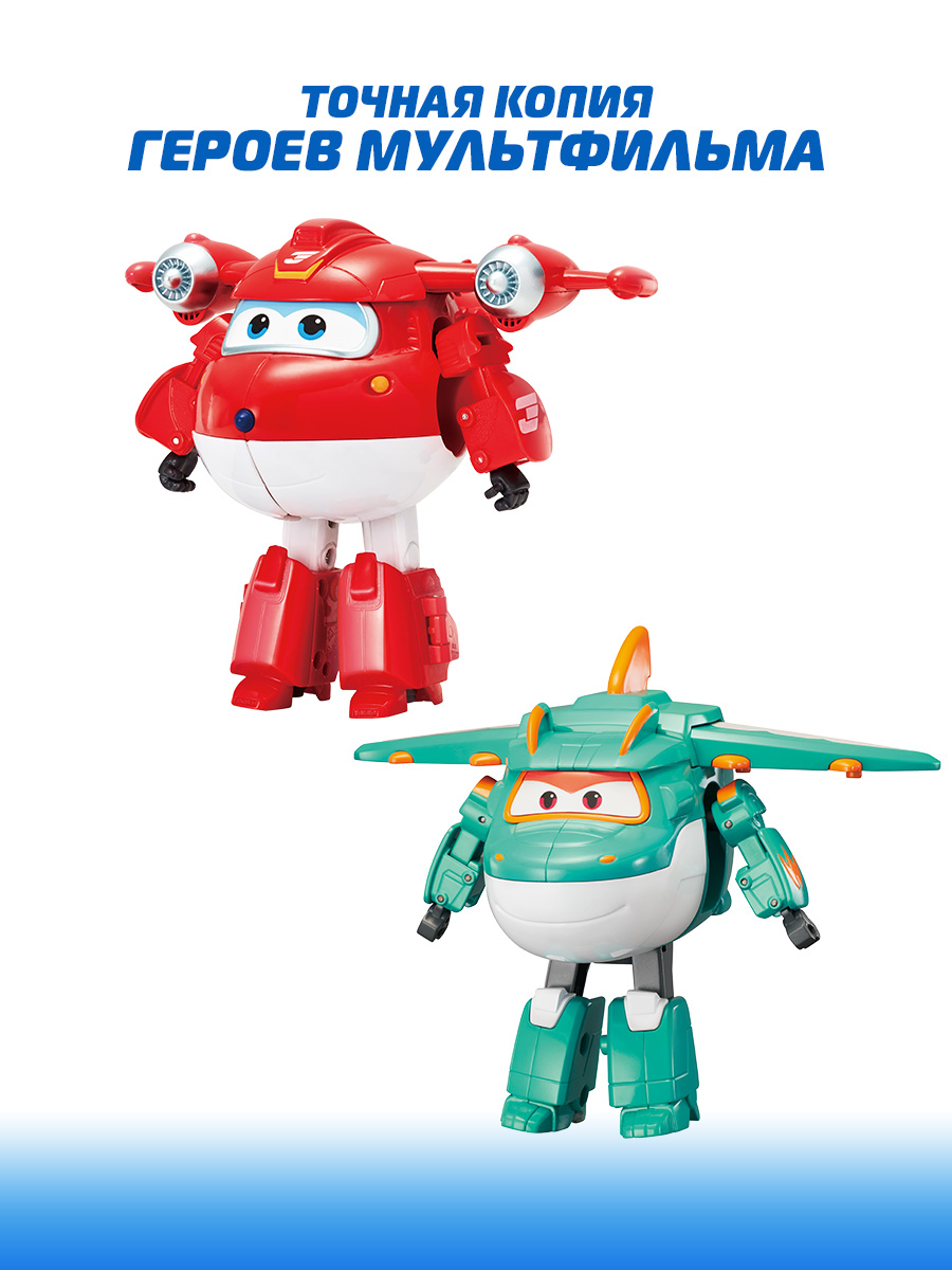 Игровой набор Super Wings из 2х трансформеров Джетт+Тино EU760202 - фото 3