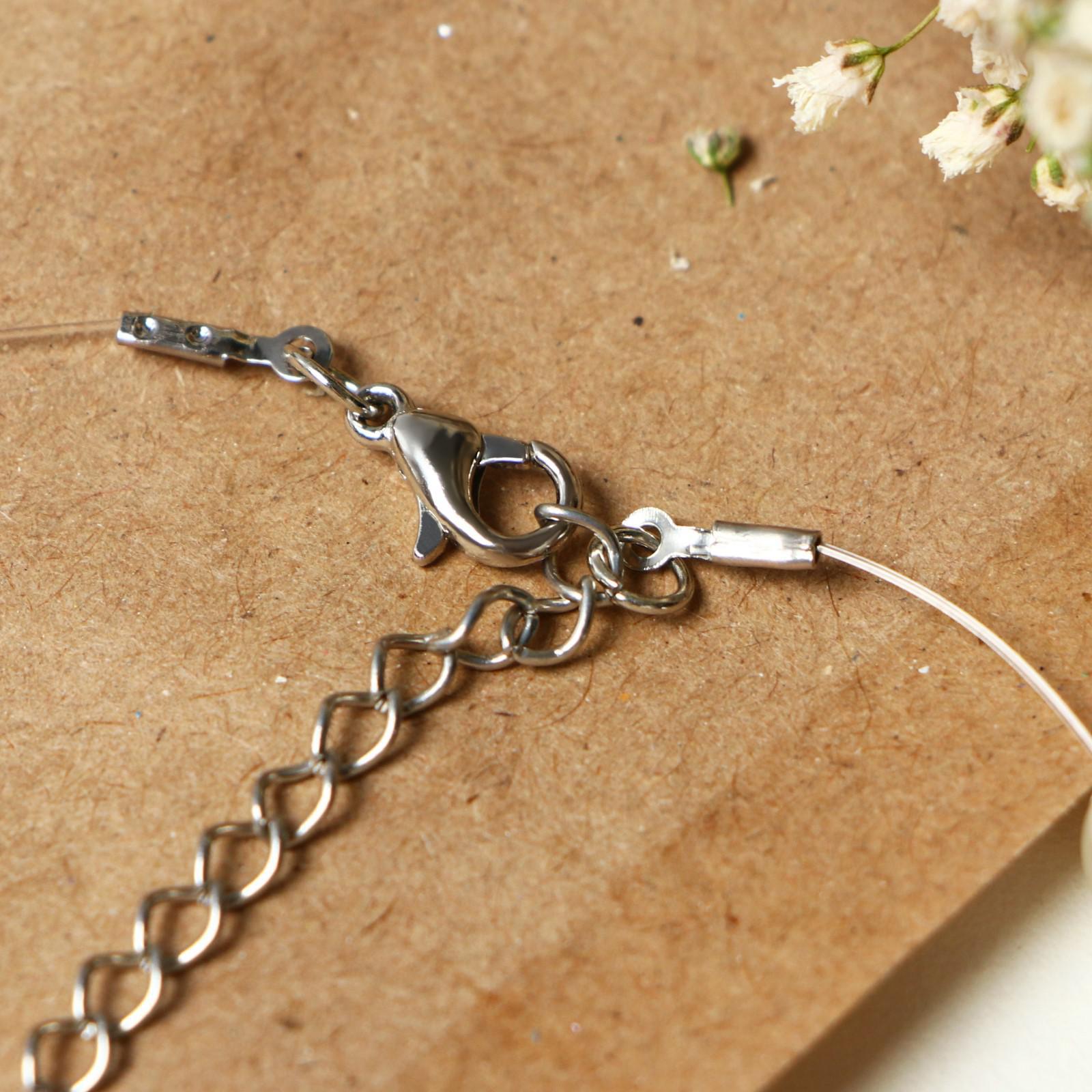 Бусы на леске «Жемчуг» шар №8, цвет молочный в серебре, L=30 см Queen fair 4782581 - фото 3