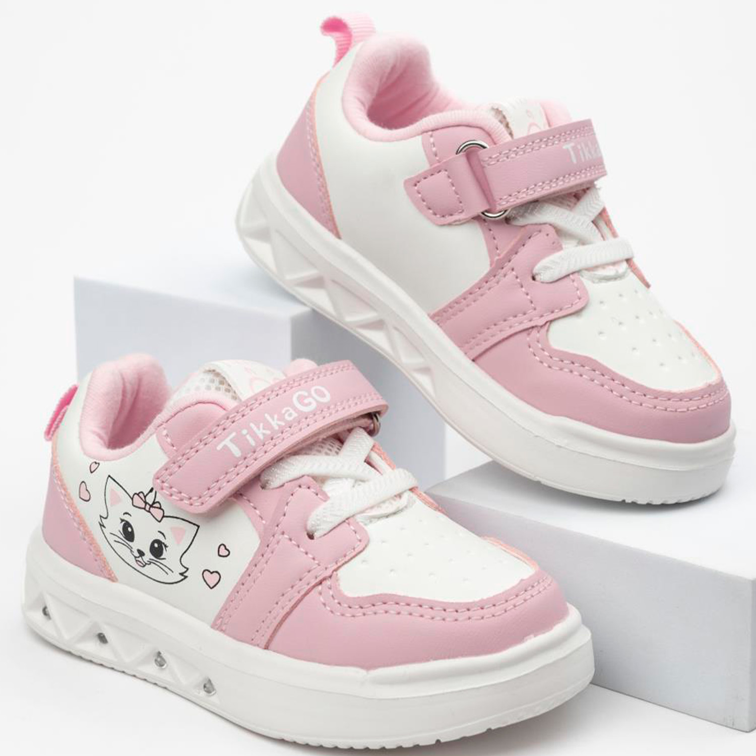 Кроссовки TikkaGo 1A05_6251-1_white-pink - фото 1