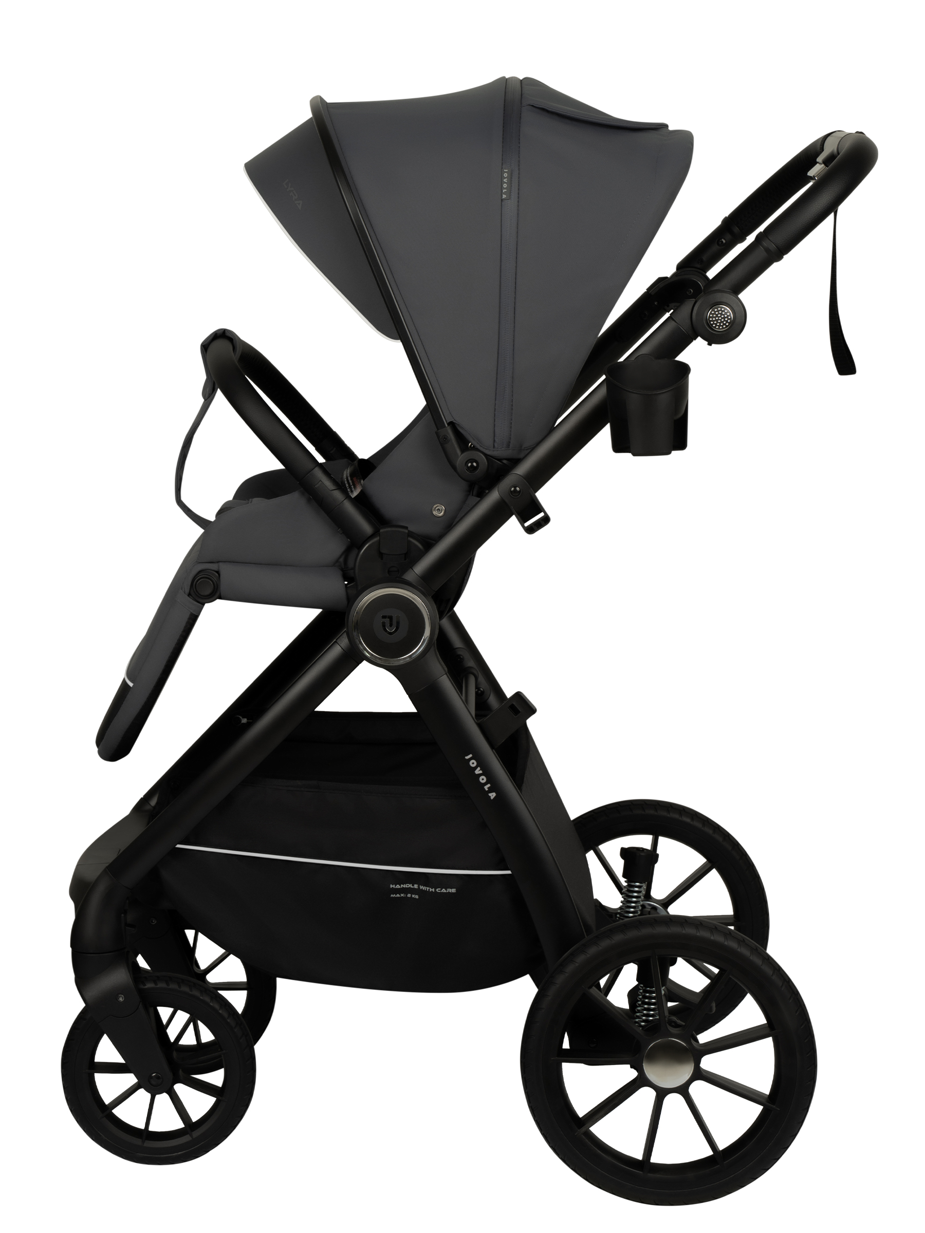 Коляска прогулочная JOVOLA LYRA серый - фото 24
