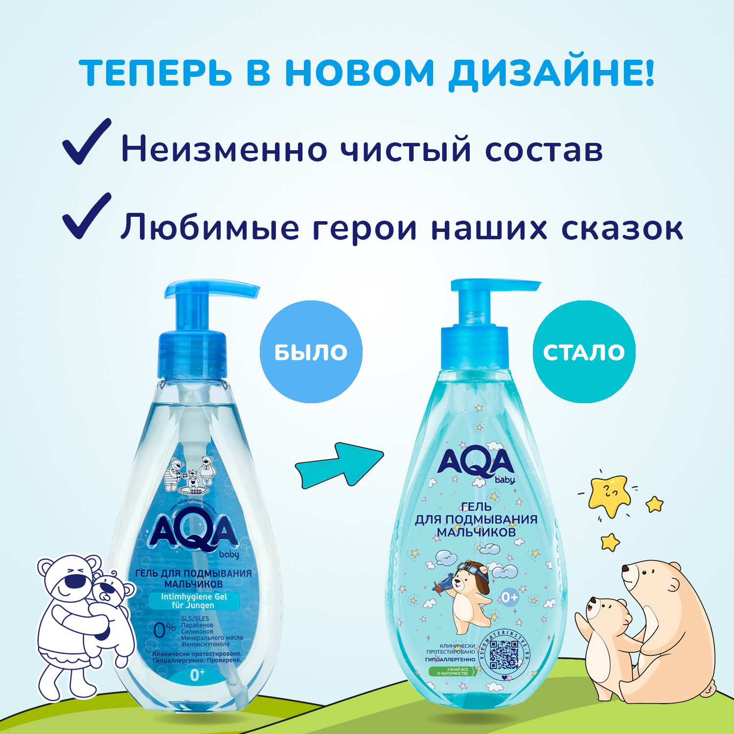 Гель для подмывания AQA baby для мальчиков 250мл с 0месяцев - фото 3