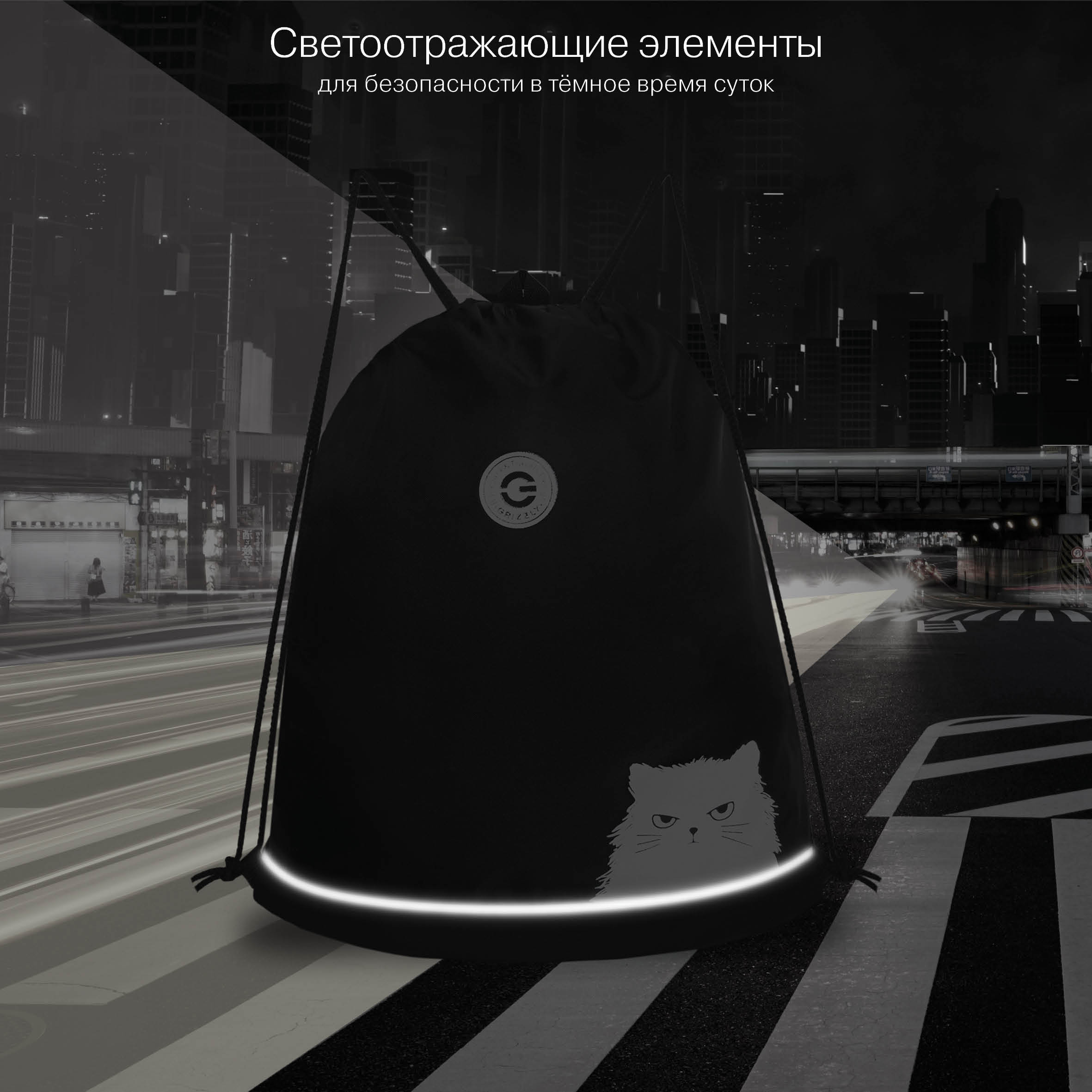 Мешок для обуви Grizzly Кот - фото 7