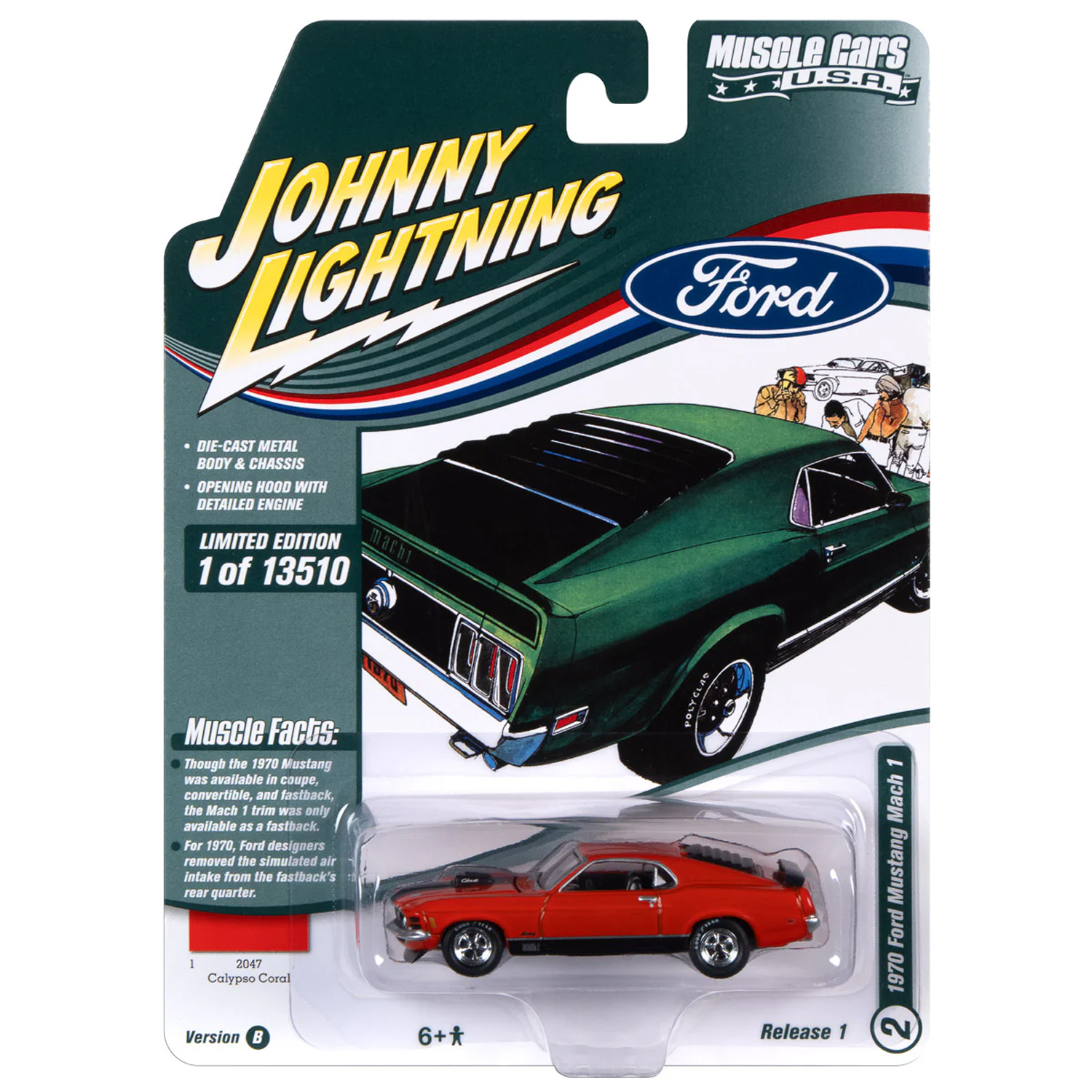 Автомобиль Johnny Lightning 1:64 JLMC029B-R1-N2 - фото 4