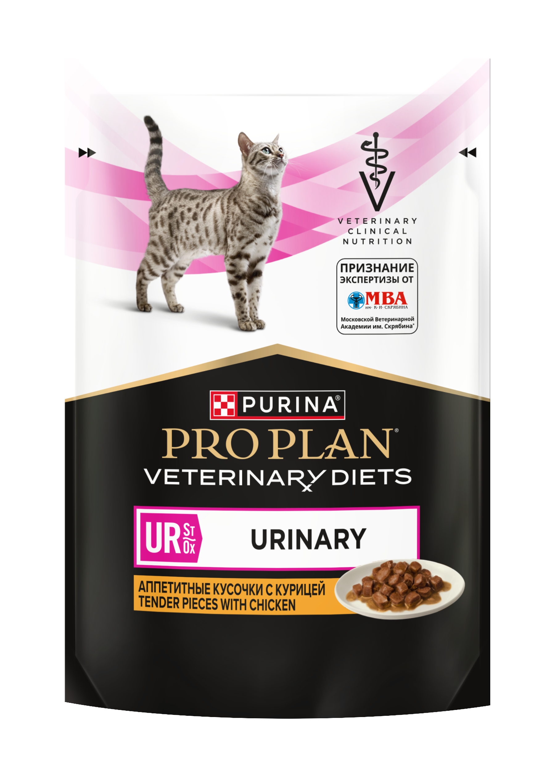 Корм для кошек влажный диетический PRO PLAN Ur St/Ox Urinary при болезнях нижних отделов мочевыводящих путей с курицей 85г - фото 1
