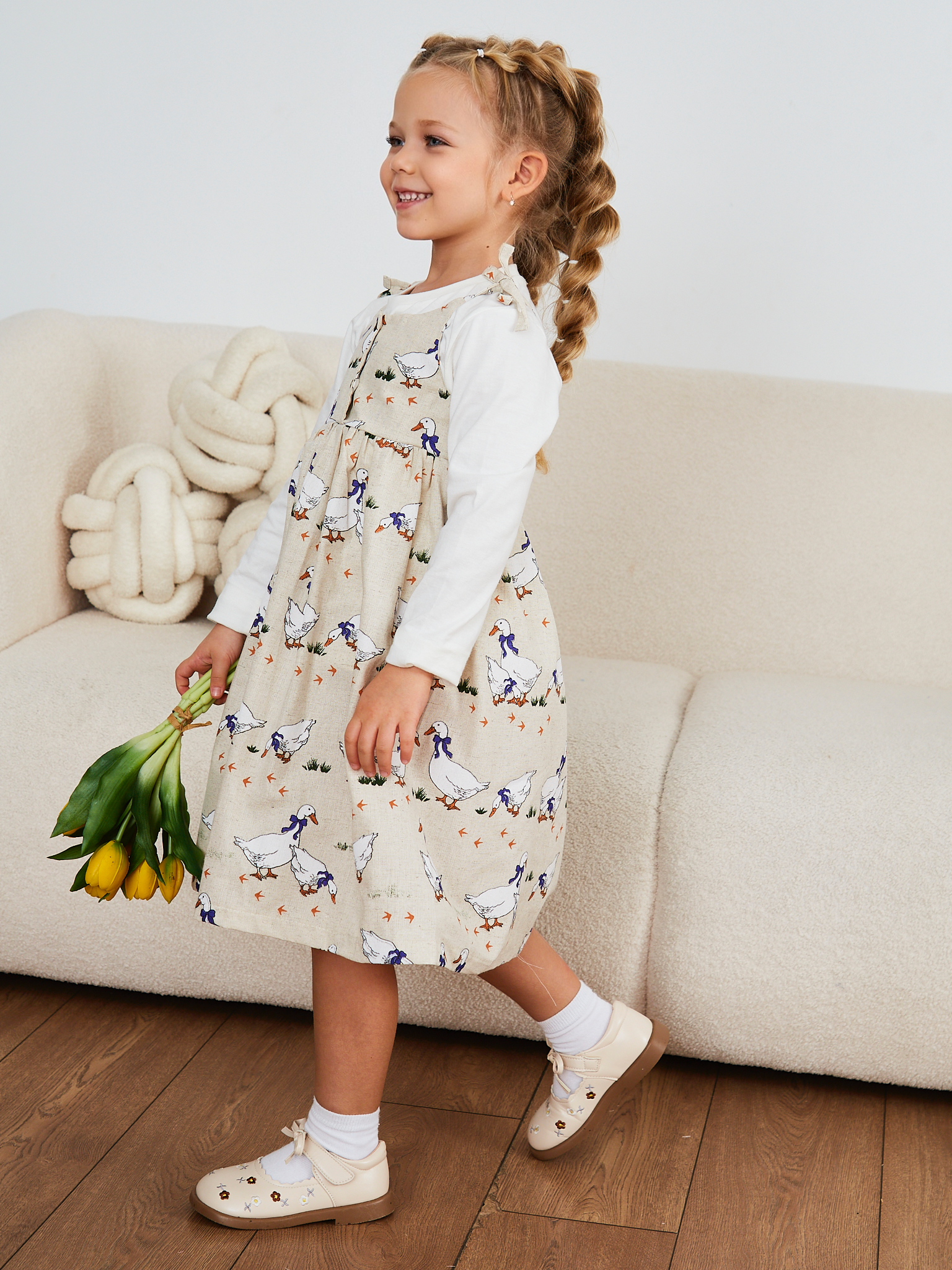 Сарафан MOUN сарафан_девочки_гуси - фото 3