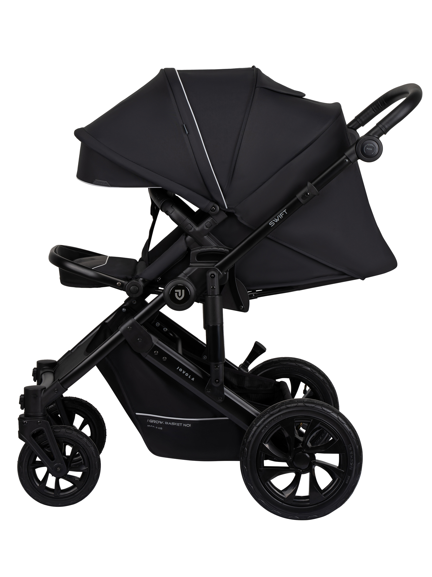 Коляска 3в1 JOVOLA Swift Plus черный - фото 16