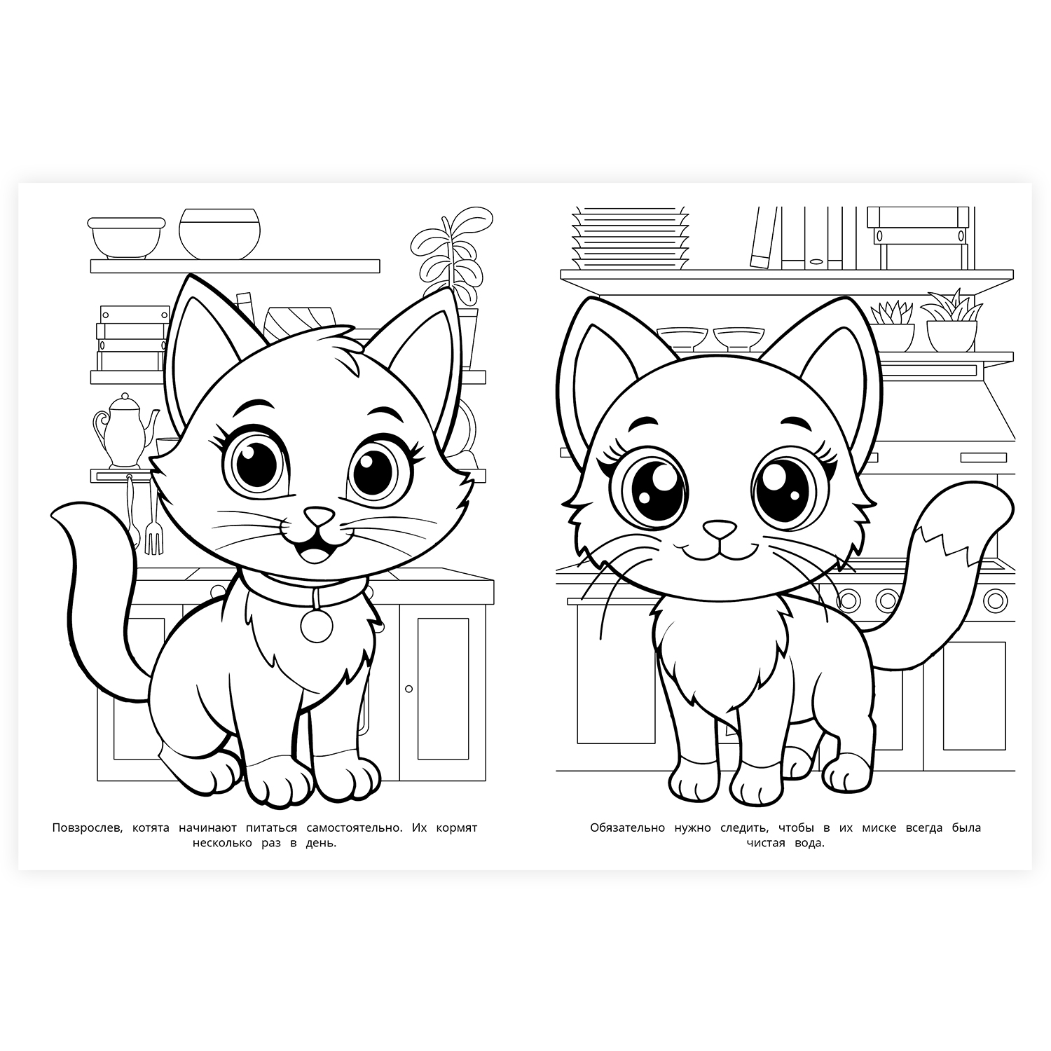 Раскраска УМка Котики - фото 3