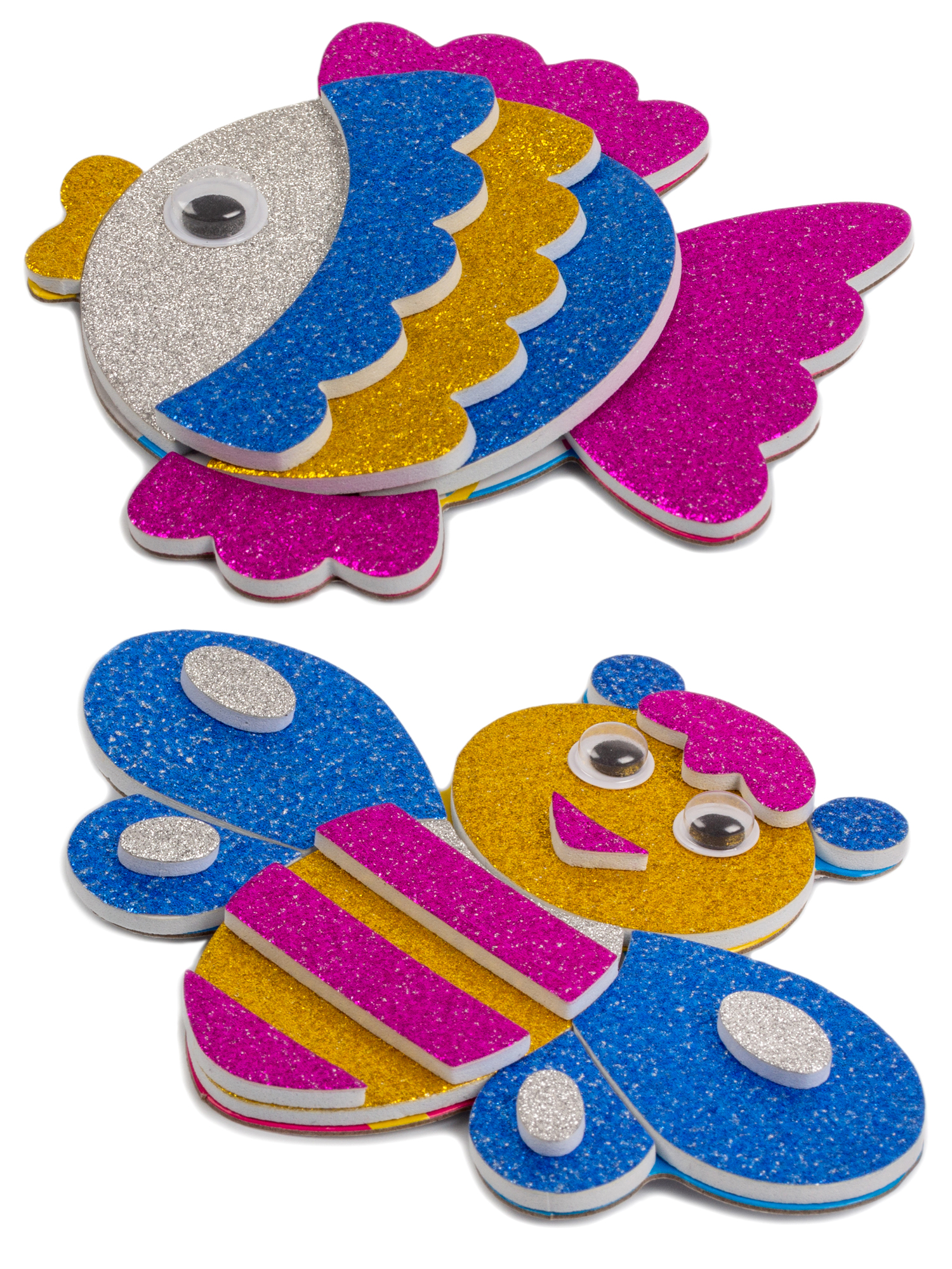 Набор для творчества Дрофа-Медиа аппликация Рыбка Птичка Цветок Пчелка - фото 7