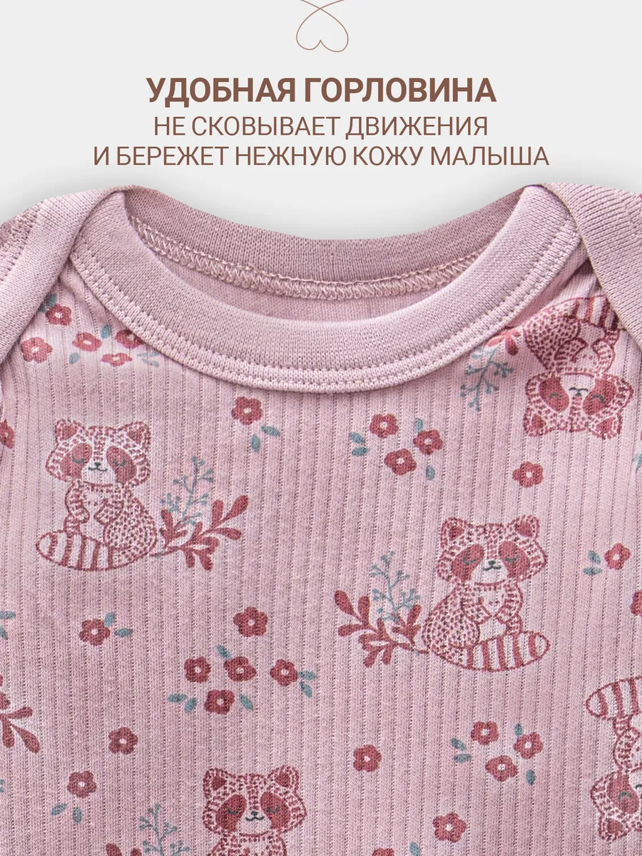 Боди Mark Formelle (Марк Формэль) 13018-1/цветочные еноты на п.розовом - фото 5