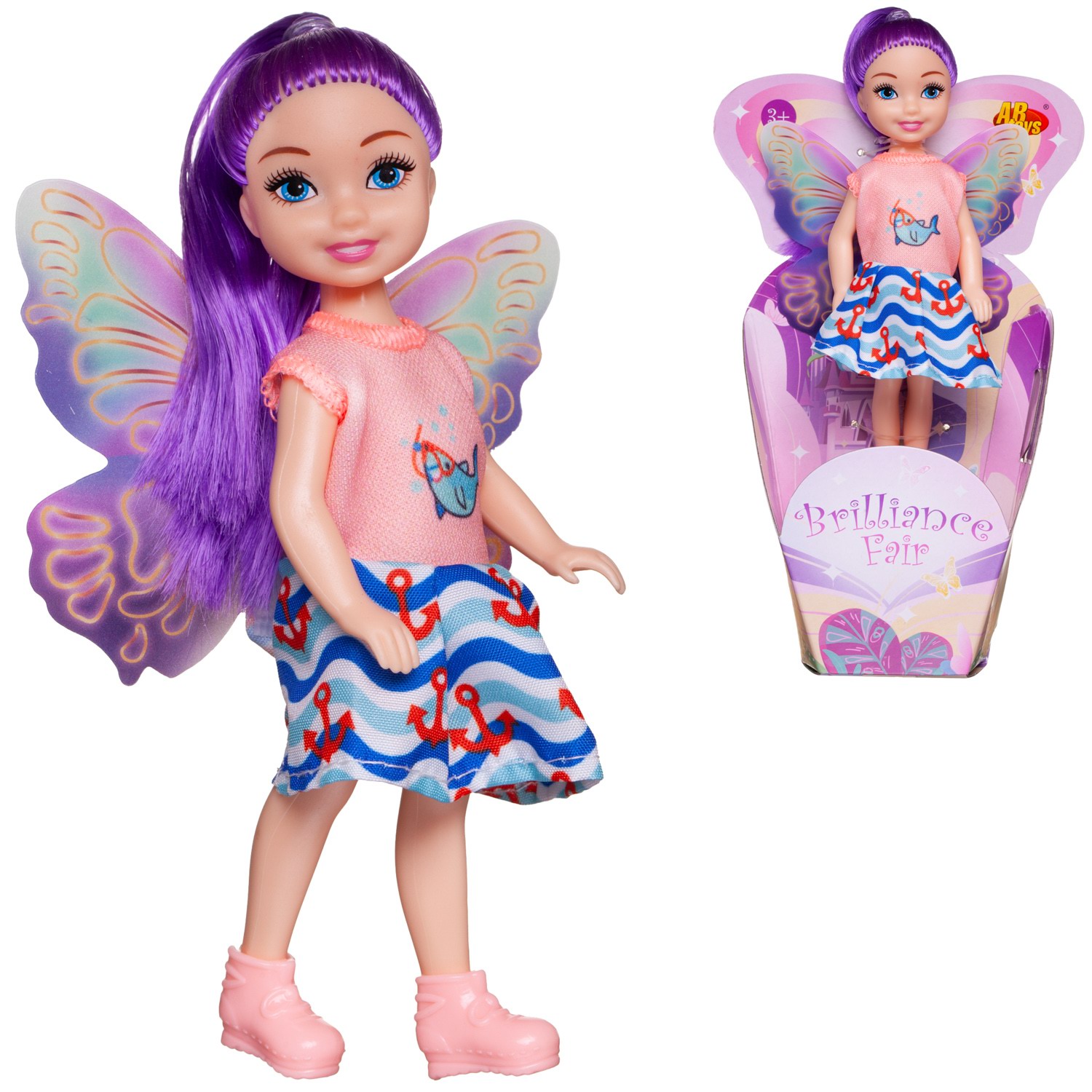 Кукла модельная Abtoys Brilliance Fair PT-01839/сиреневые - фото 2