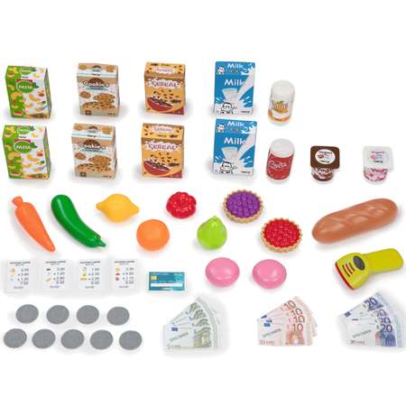 Игровой набор Smoby прилавок, тележки и корзинки, продукты, касса