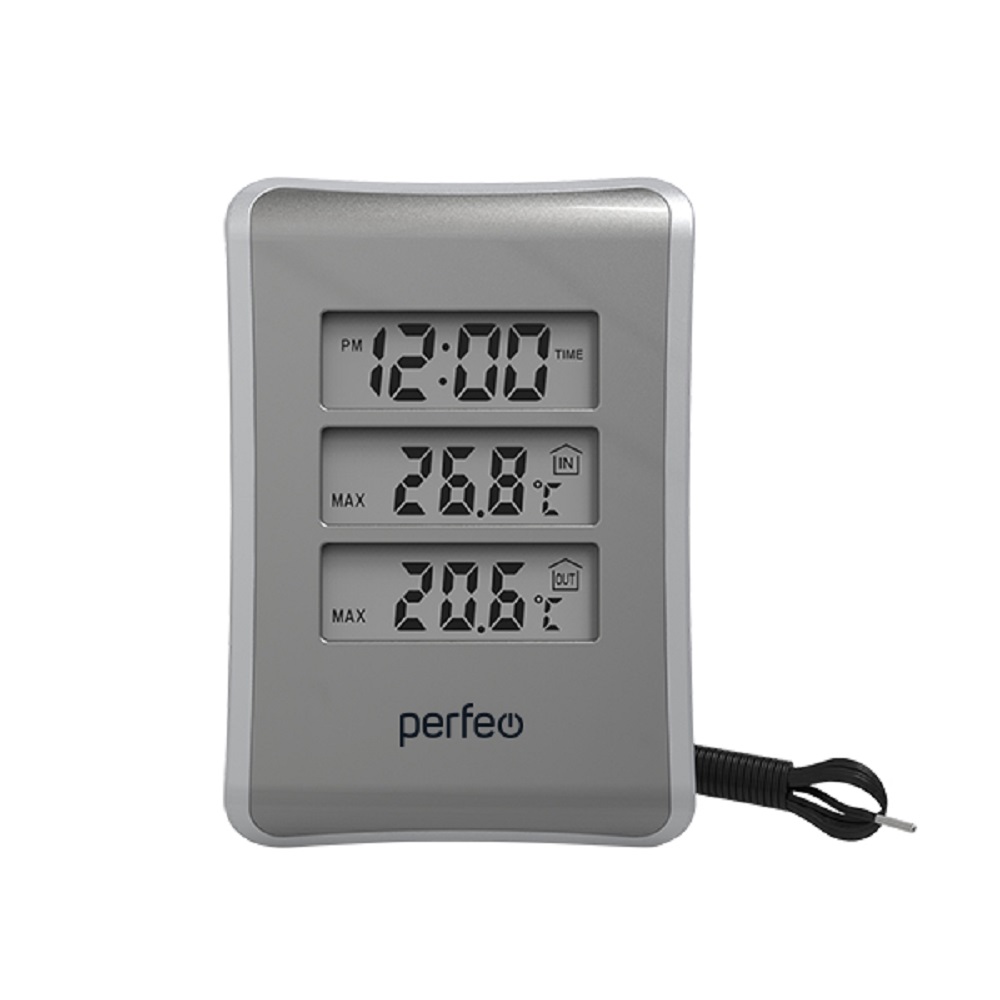Часы-метеостанция Perfeo Tempo серебряный PF-S3316E - фото 6