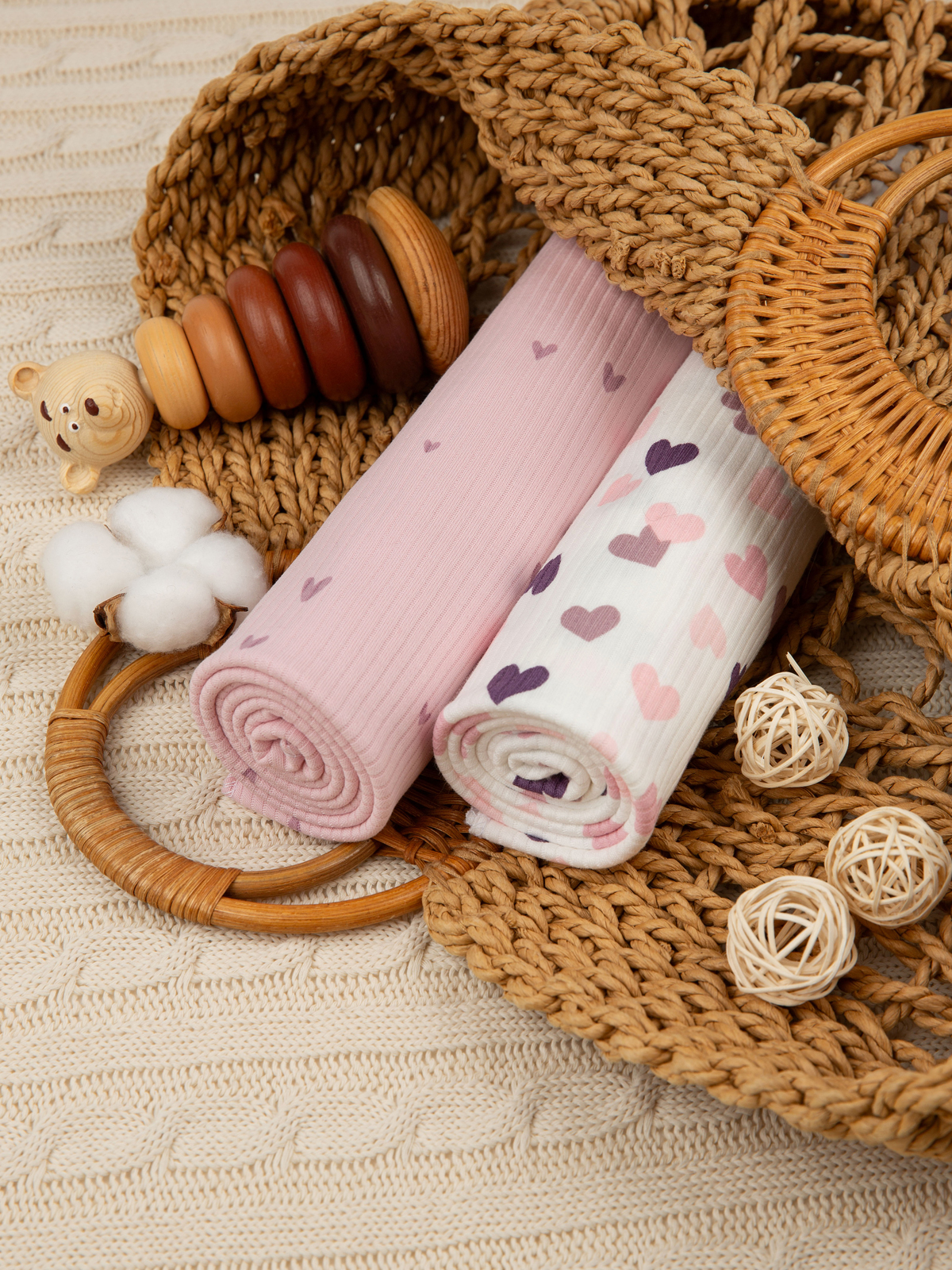 Пелёнка inlovery трикотаж 85х100 см 2 шт. - фото 8