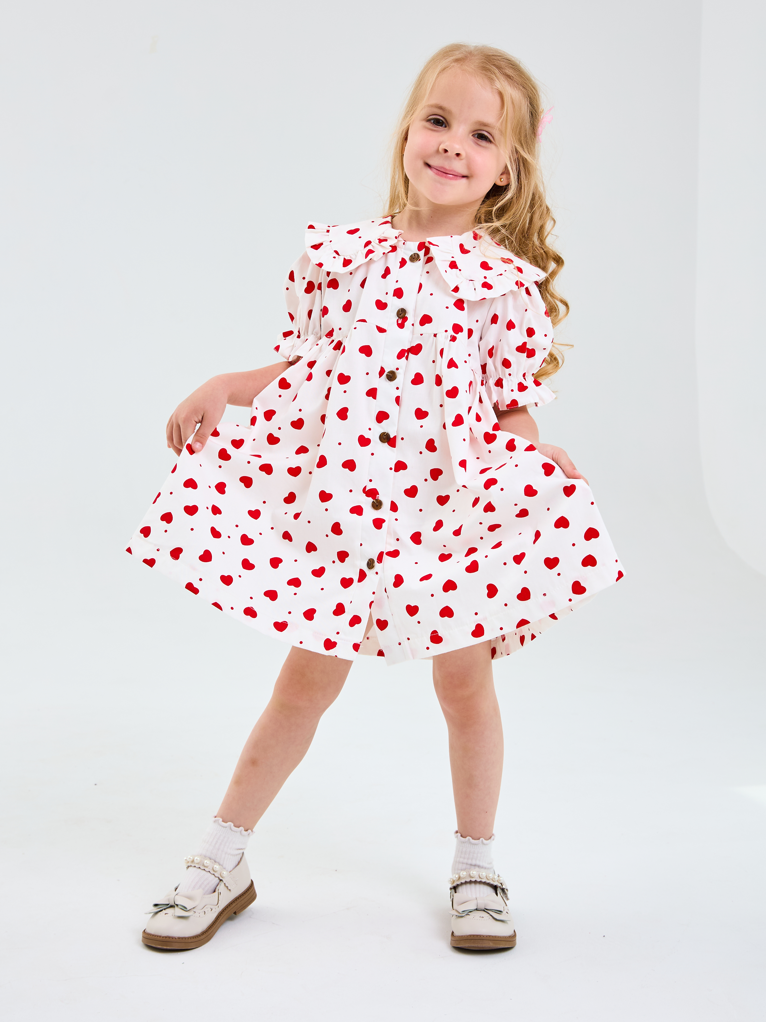 Платье Mil Art kids 1902201550DRESS-LETO-SERDECHKI-RED - фото 4