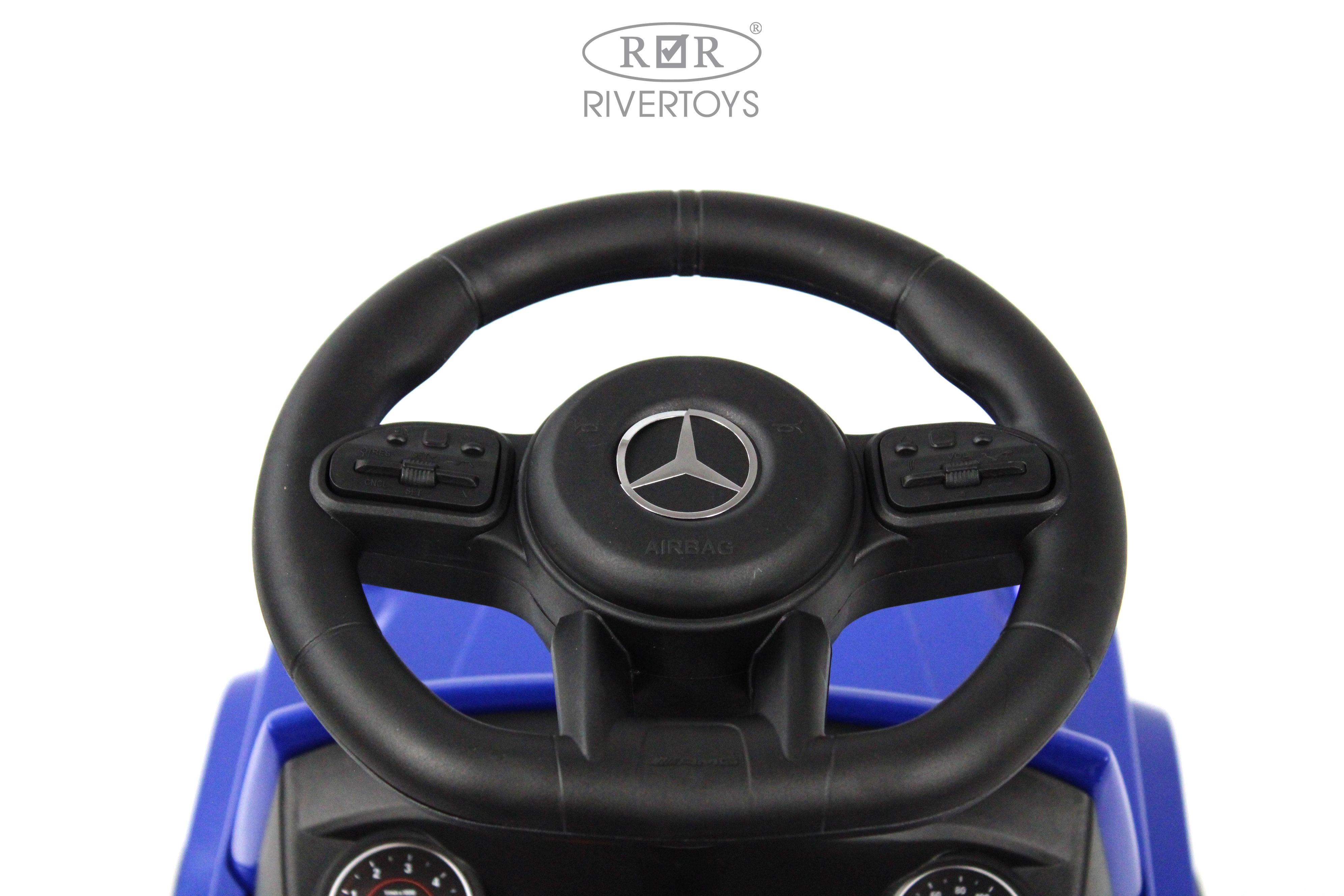 Каталка RIVERTOYS Mercedes-Benz G63 Blue Diamond синий - фото 15
