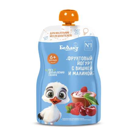 Пюре Беллакт Фруктовый йогурт с вишней и малиной с 6 мес 90 г