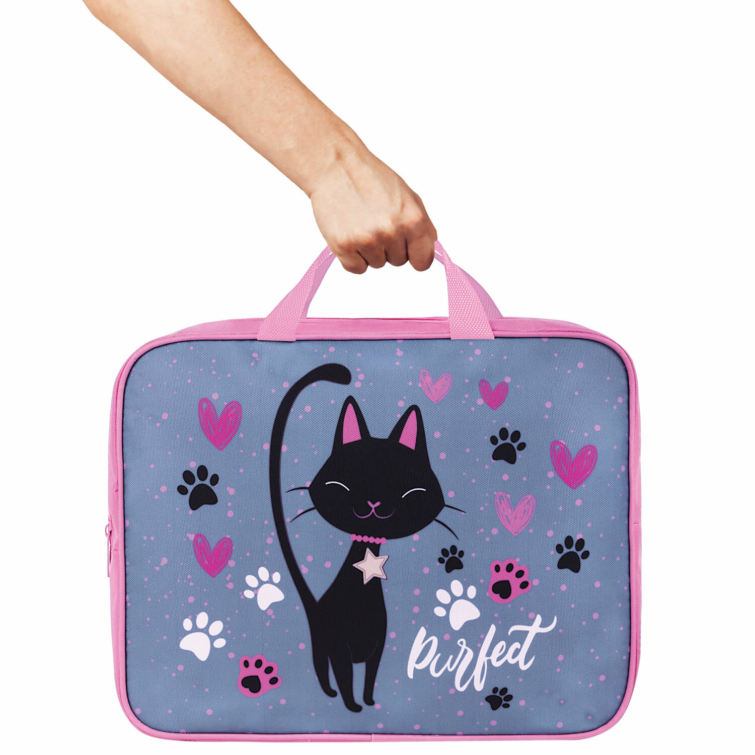 Папка-сумка Brauberg портфель для бумаг с ручками на молнии - фото 11