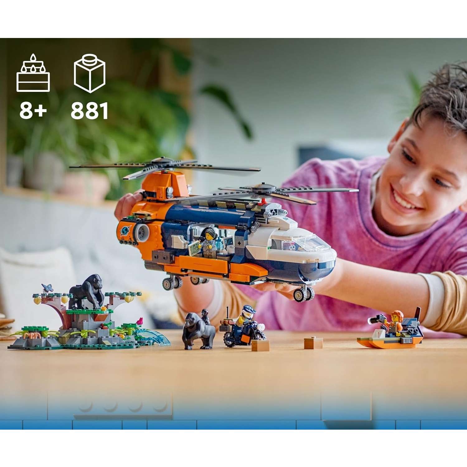 Конструктор LEGO City Jungle Explorer Helicopter 881 дет. - фото 8