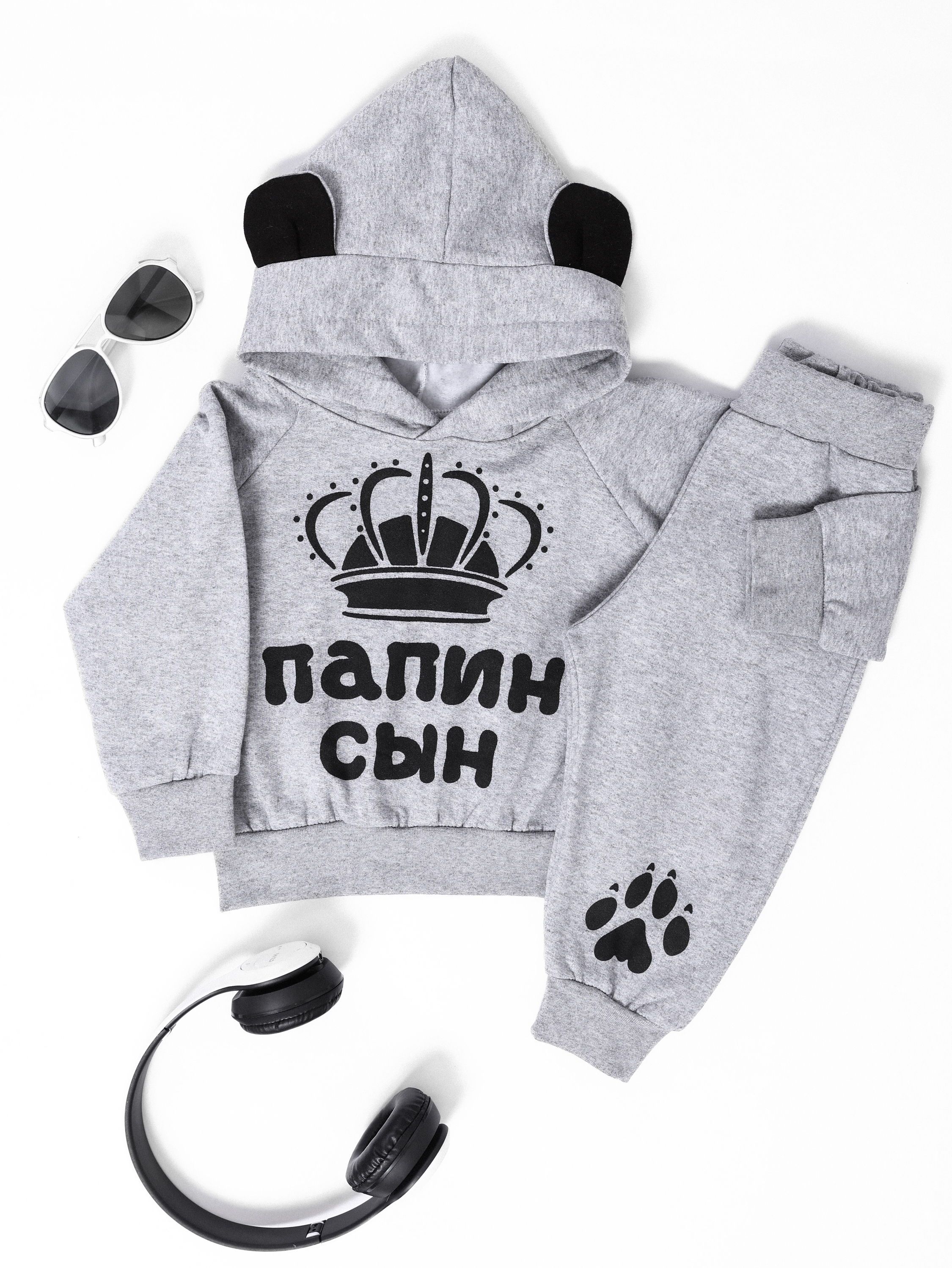 Спортивный костюм BabyDreams KS01серый - фото 4