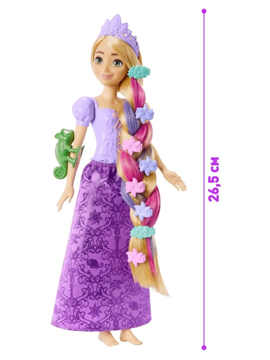 Кукла модельная Disney Princess Принцесса Рапунцель высота 26 см HLW18 - фото 3