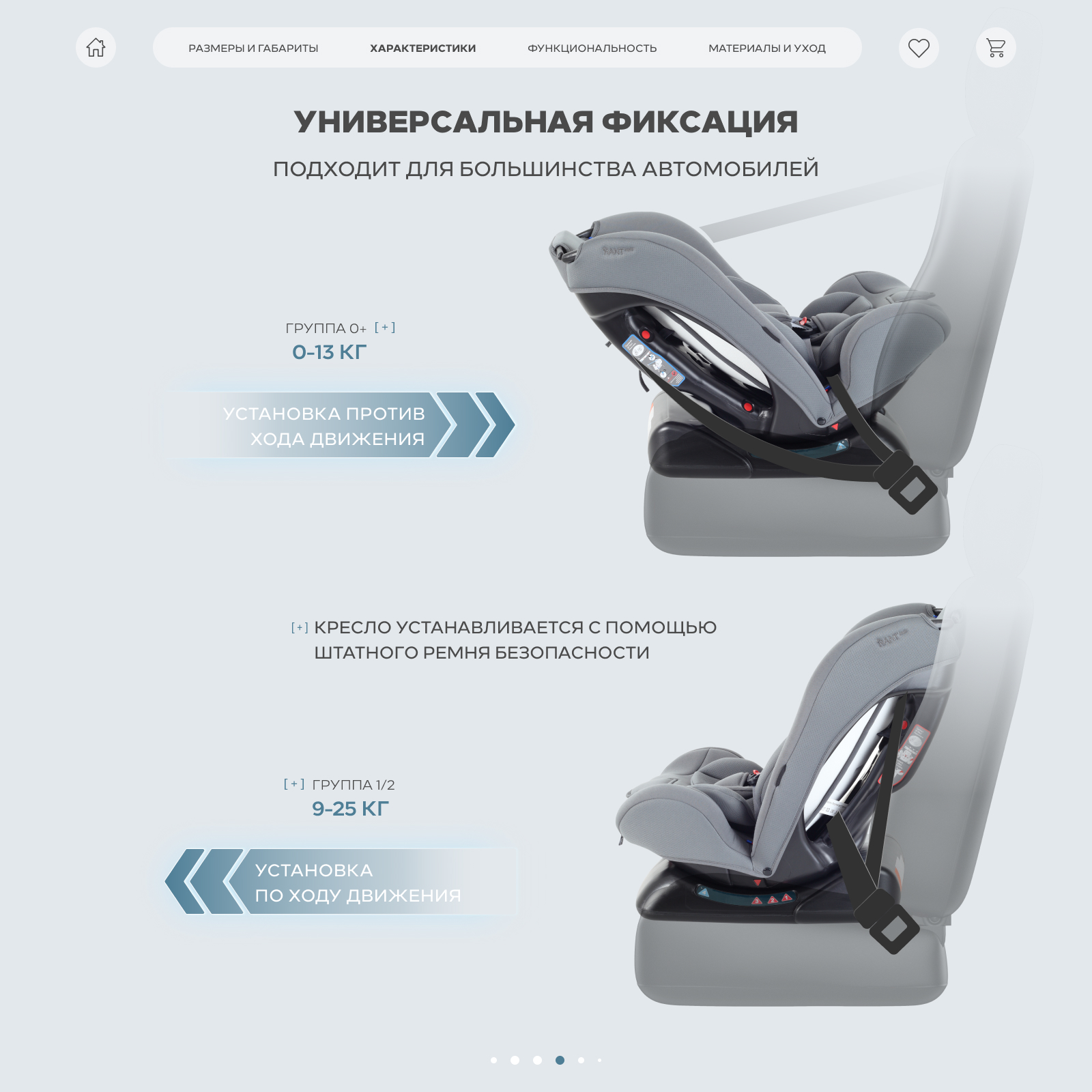 Автокресло Rant Basic Rally next 0+/1/2 (0-25 кг) серый - фото 3