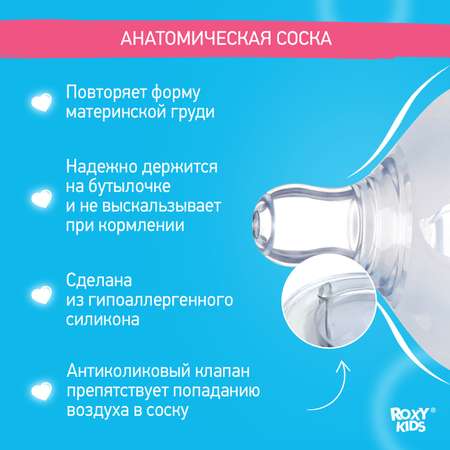 Соска ROXY-KIDS силикон (быстрый поток) 2 шт.