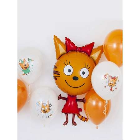 Воздушные шары Riota Три кота белые 30 см 15 шт
