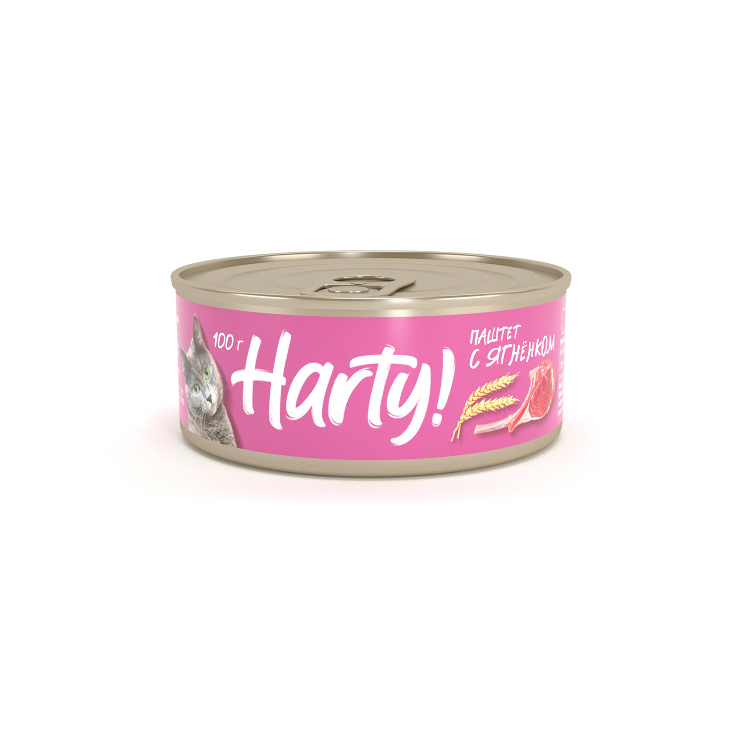 Корм для кошек Harty 100г паштет с ягненком для чувствительного пищеварения консервированный - фото 1
