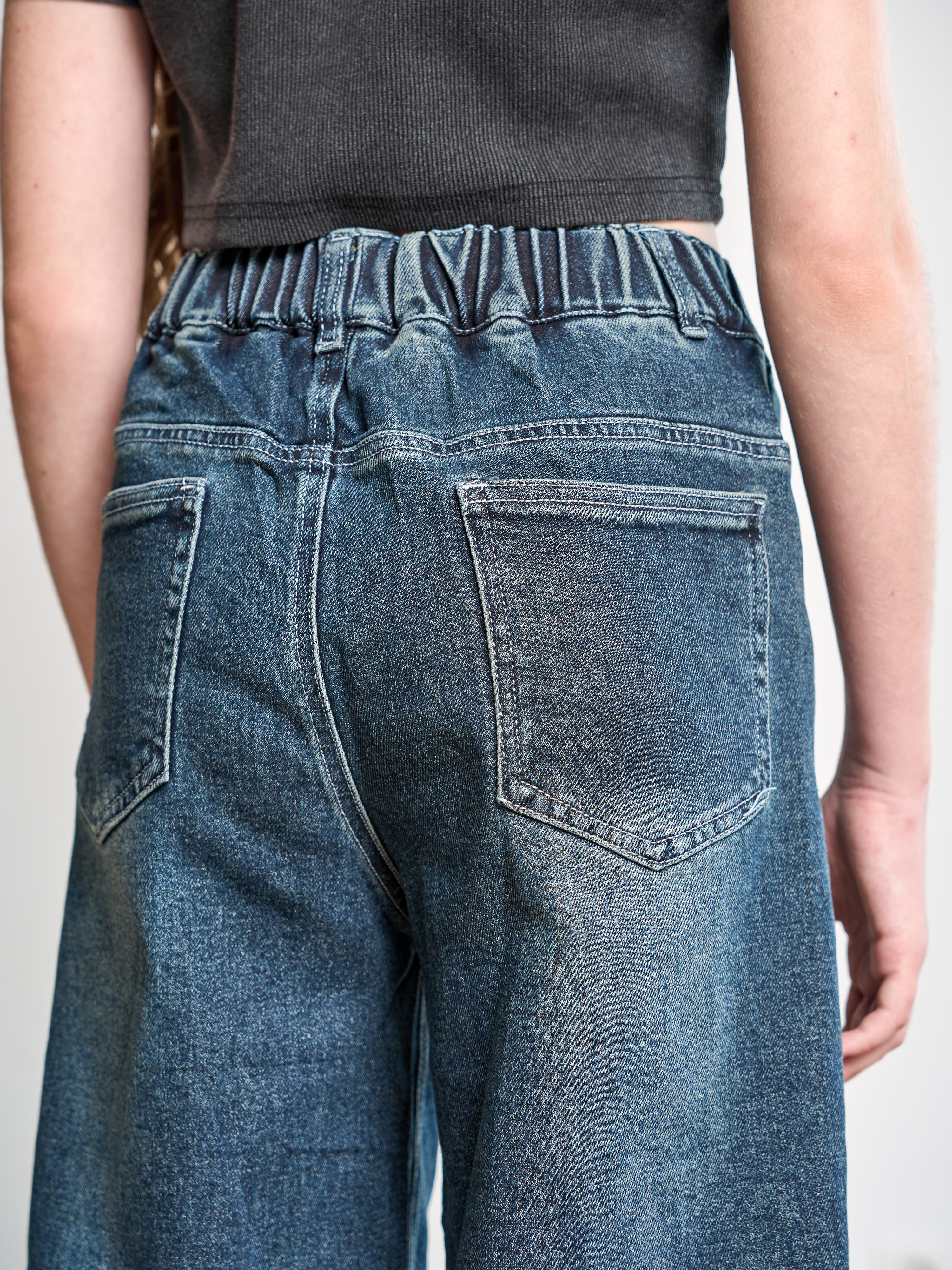 Джинсы-палаццо СИНИЙ МИР WD92203J-G63 - фото 10