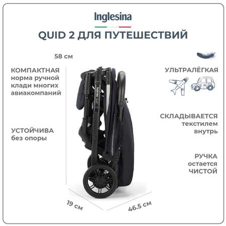 Коляска прогулочная Inglesina Quid 2 Puma Black