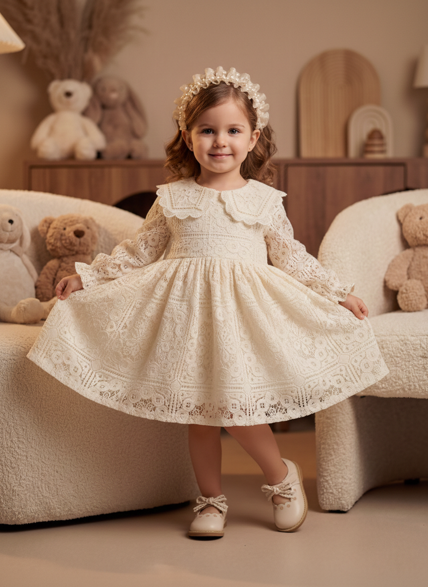 Платье Artcher Платье007Кружевное_бежевое - фото 6