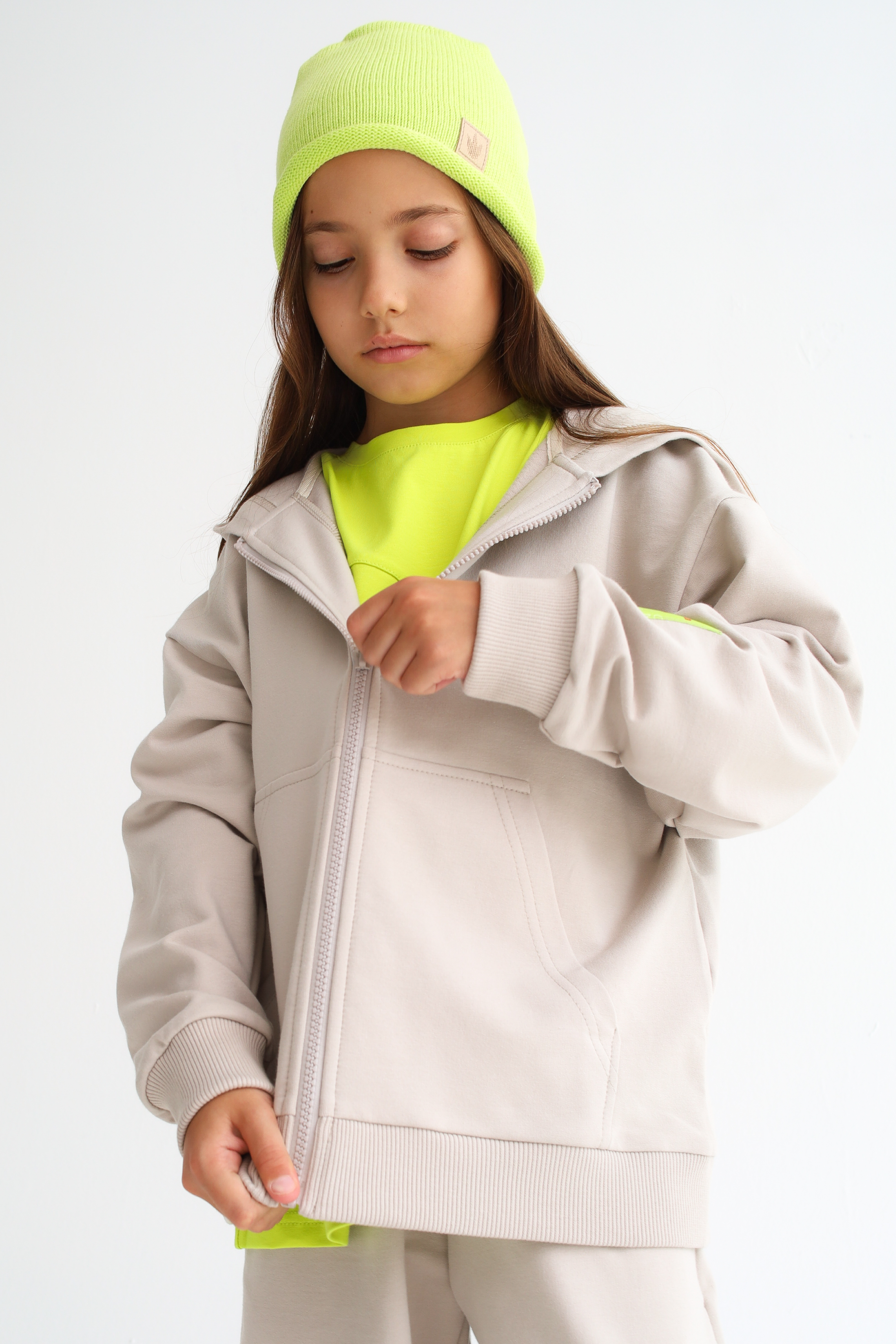 Толстовка MINIDINO G-KT-Tlt-101/0Толстовка на молнии Зип лайт ангора - фото 1