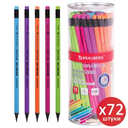Карандаши чернографитные Brauberg 72 шт.