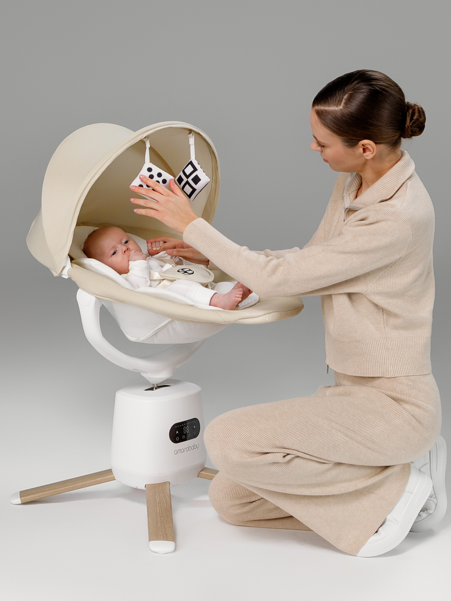 Качели Amarobaby Jolly swing серый - фото 24