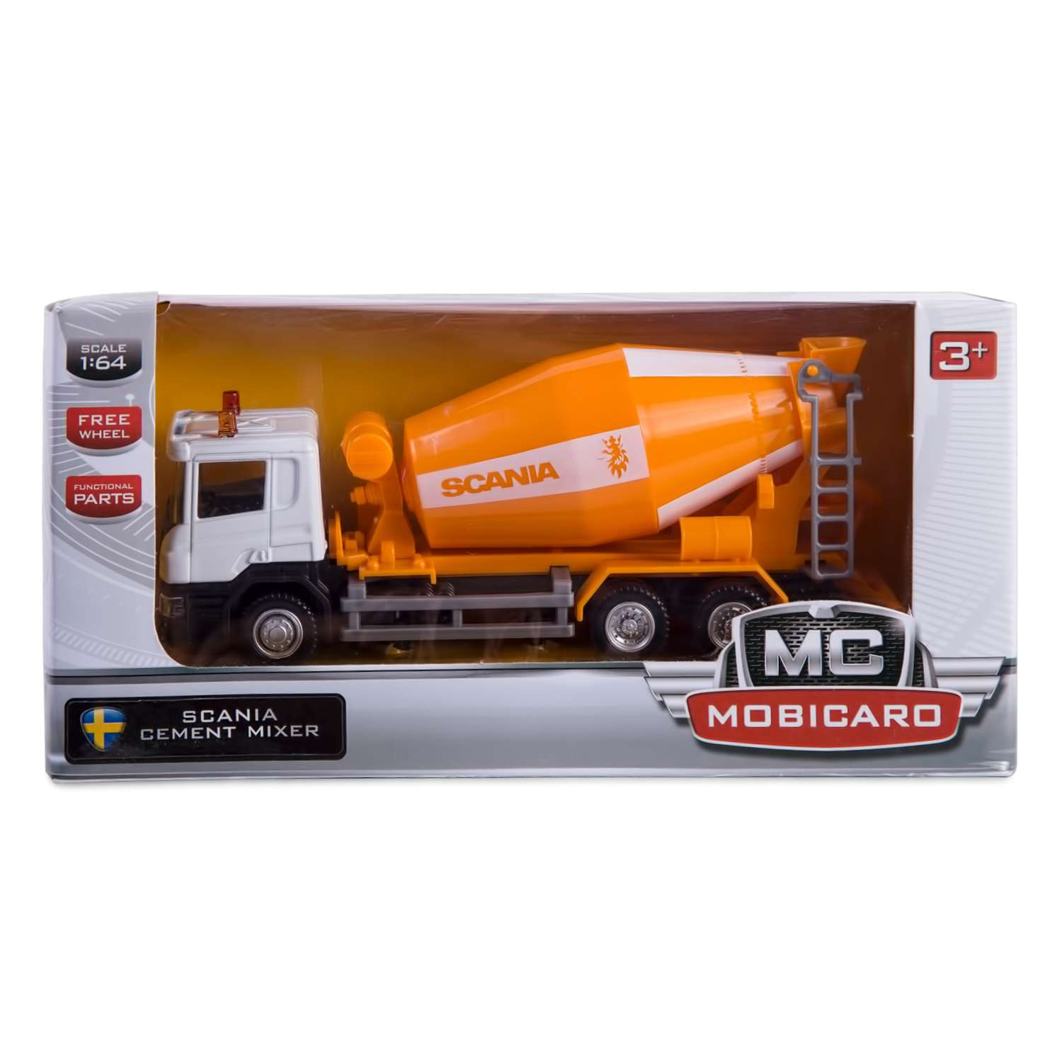 Бетономешалка Mobicaro Scania 1:64 144005 - фото 3