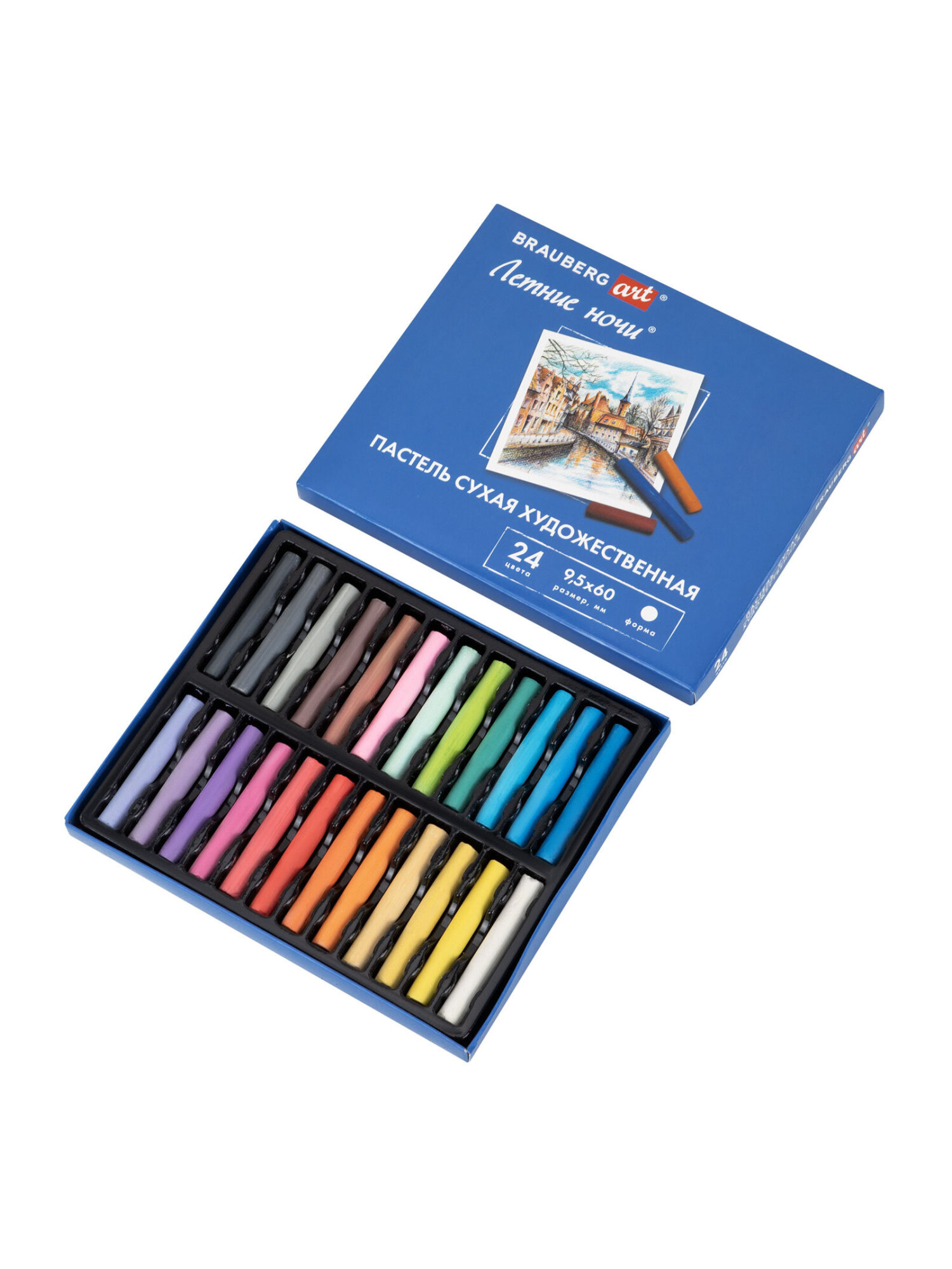 Пастель сухая Brauberg 24 шт. - фото 2