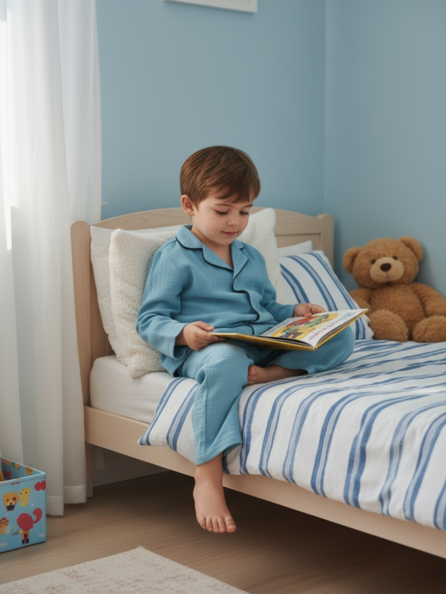 Пижама КВАРК лук пижама-муслин-син - фото 4