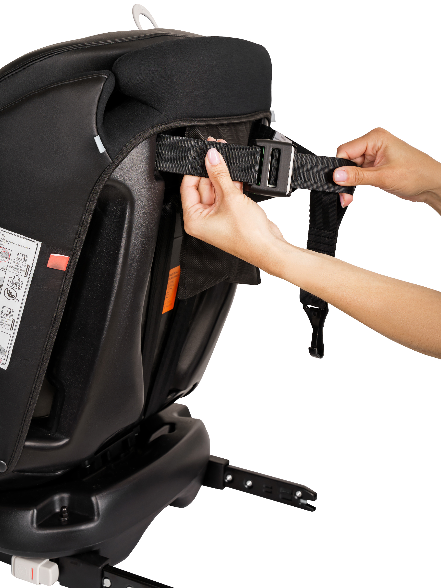 Автокресло Indigo Jovola Fuller, черн.-чер. кожа Isofix 0+/1/2/3 (0-36 кг) черный - фото 27