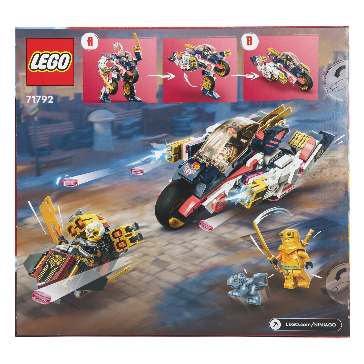 Конструктор LEGO NINJAGO Soras Transforming Mech Bike 384 дет. - фото 15