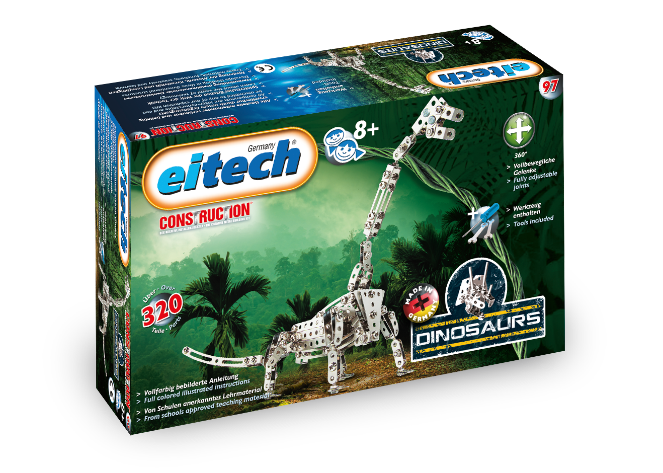 Конструктор eitech Динозавр Брахиозавр металлический - фото 1