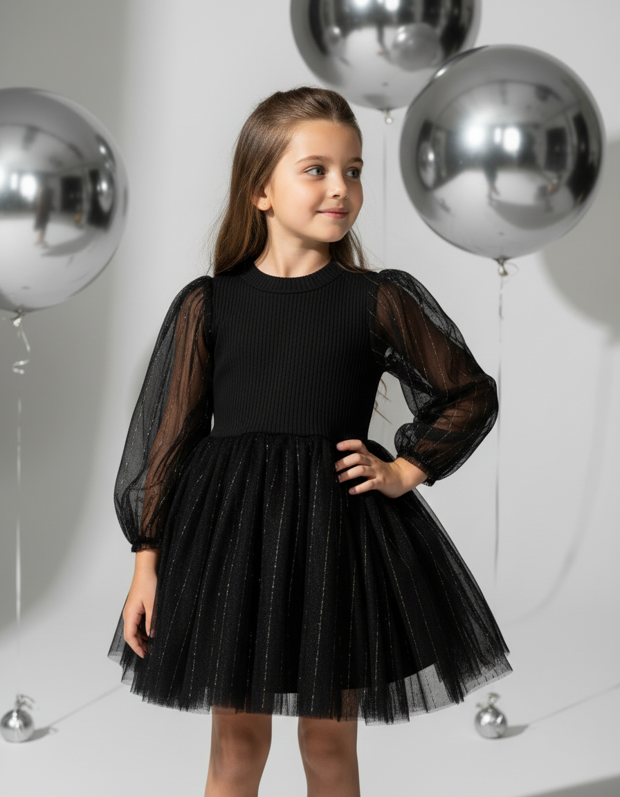 Платье Artcher kids Dress001black - фото 4