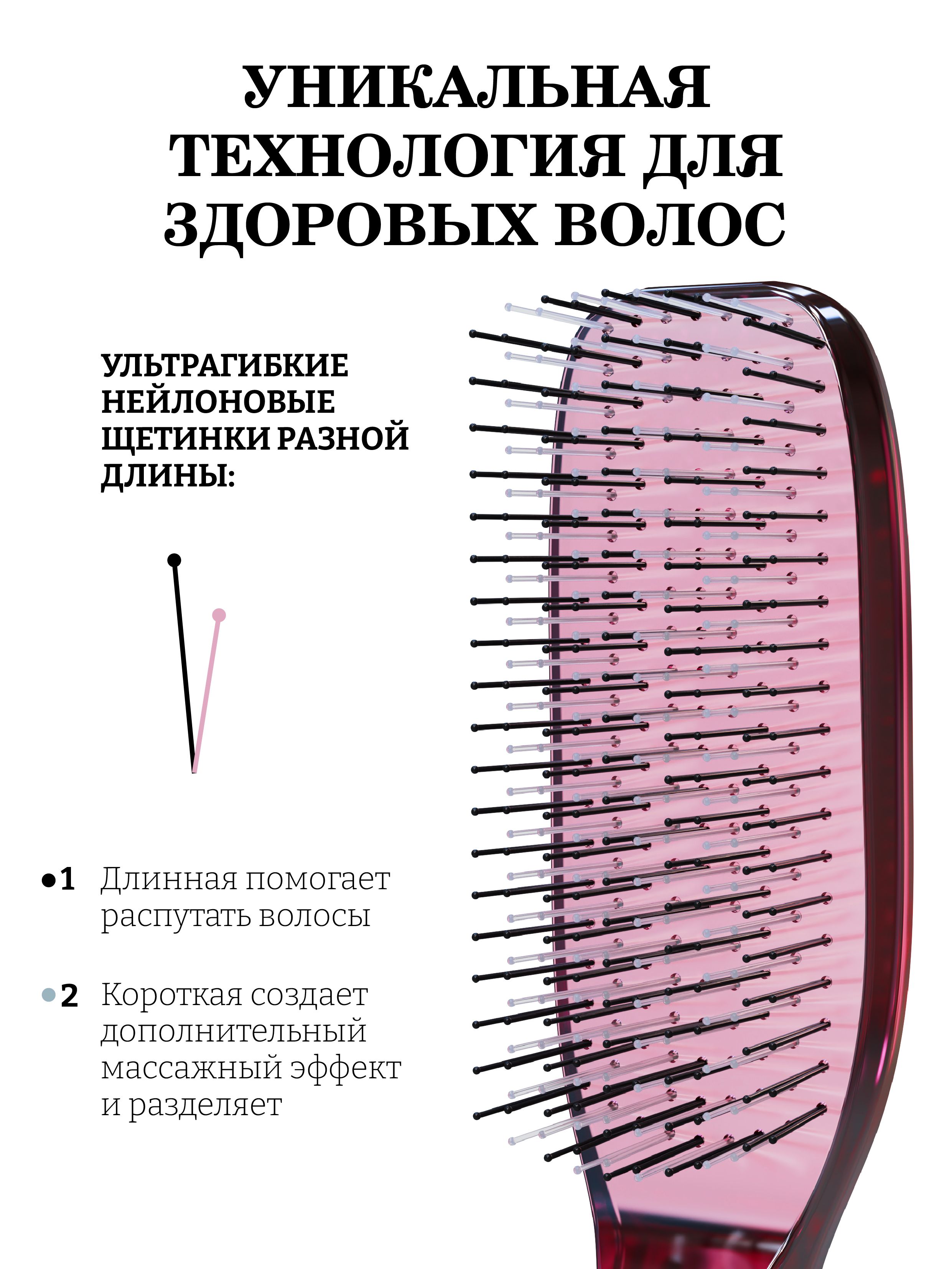 Массажная расческа I LOVE MY HAIR - фото 2
